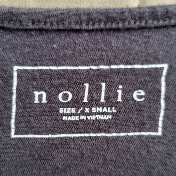 Nollie PacSun Split Side T-shirt Top Scoop Black XS - Picture 4 of 7